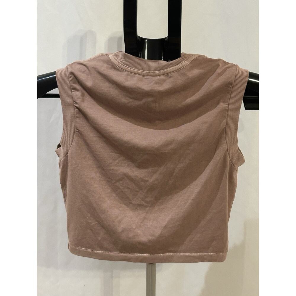 NWT Skims Womens Brown Basic Cropped Shirt Size S - Picture 2 of 4